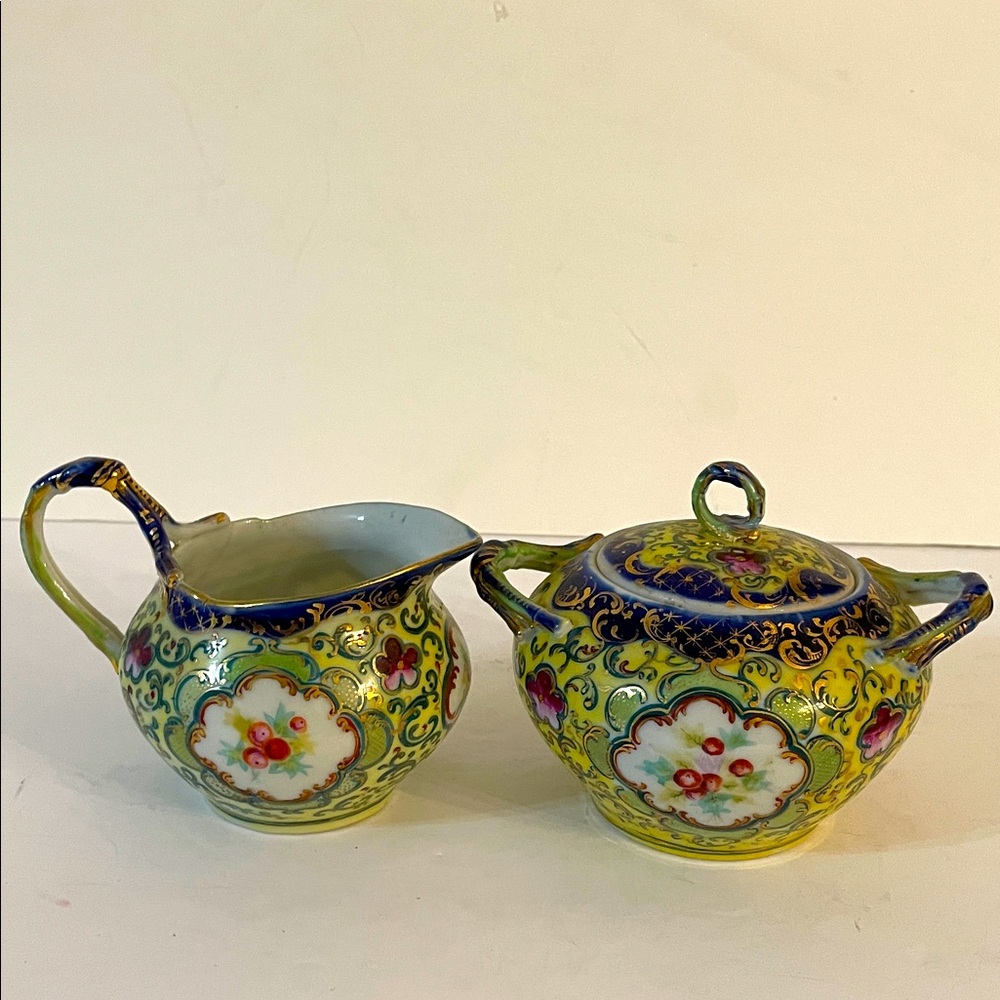 Moss Rose Porcelain Cream & Sugar Set